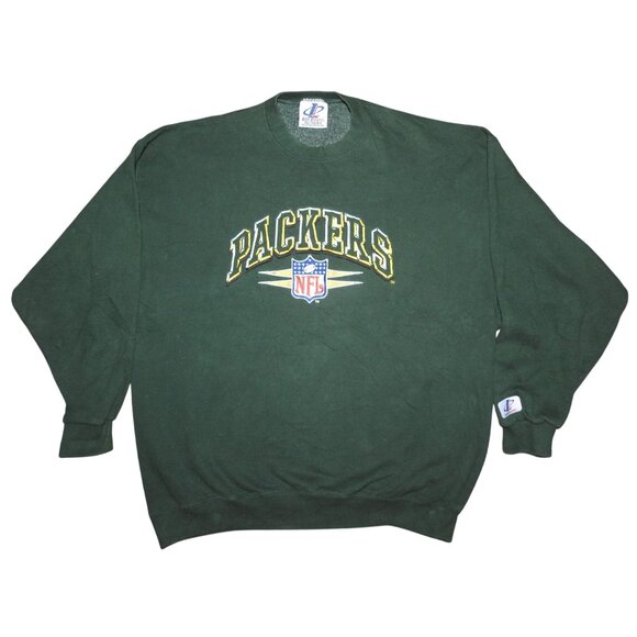 Vintage 90s Green Bay Packers Logo Athletic SPIKE Crew Neck Pullover Sweatshirt